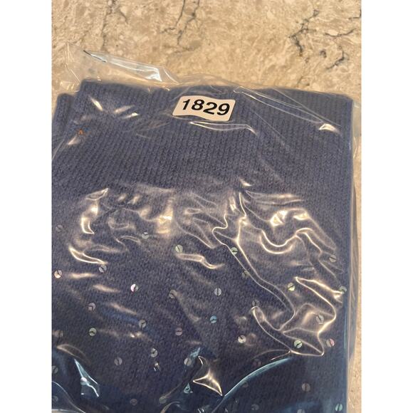 Susan Bristol Mohair Boat Neck Sweater Cocktail Blue Ombre Sequins Size Small JL - Picture 7 of 7